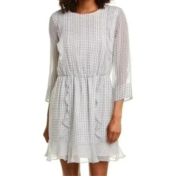Club Monaco Size 4 Silk Long Sleeve Dress - Picture 1 of 5
